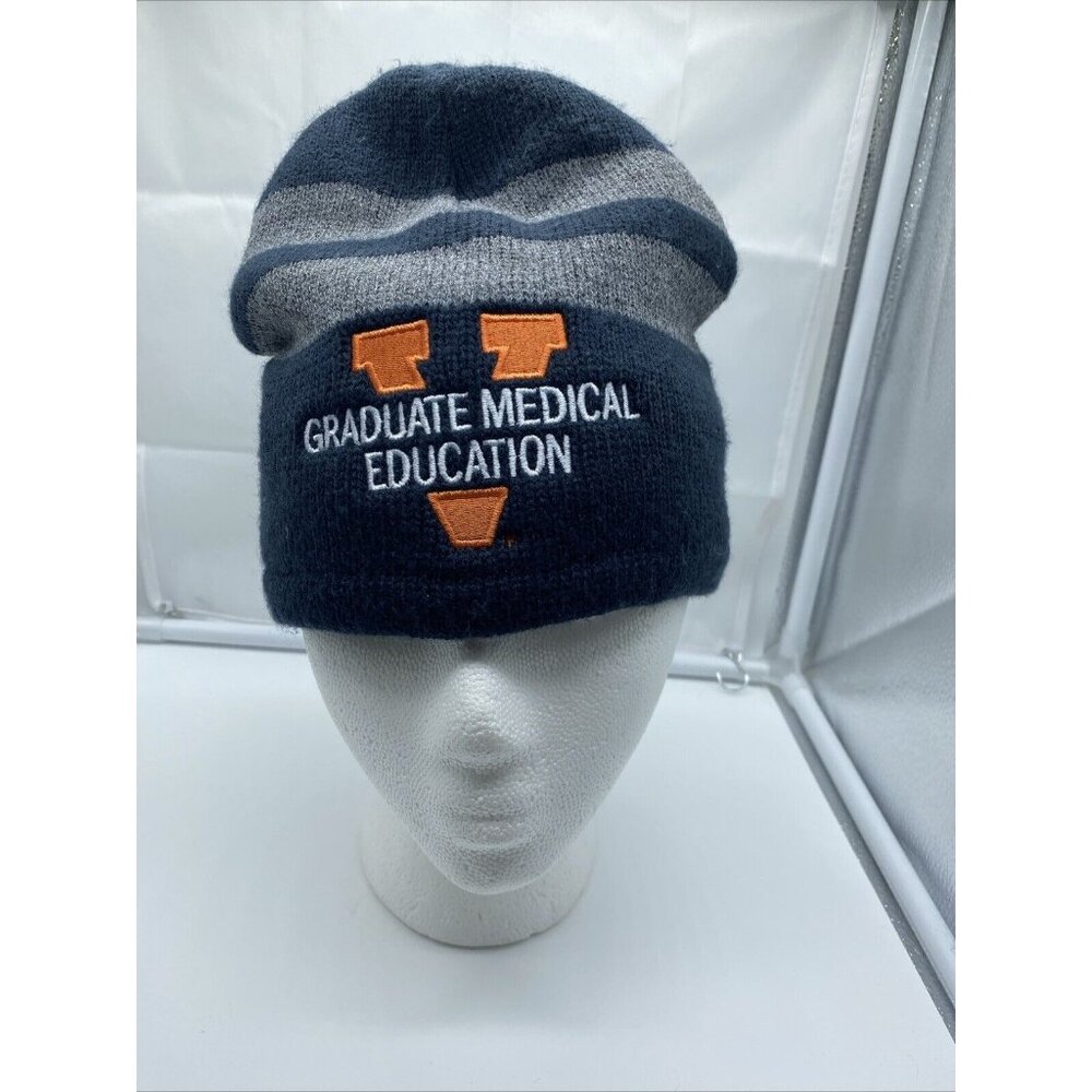 Virginia UVA Graduate Medical Education Blue Knit Beanie Winter Hat Stocking Cap
